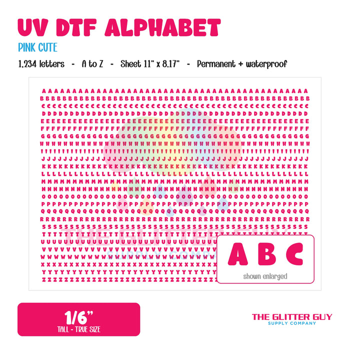 UV DTF Alphabet Letters - Chunky