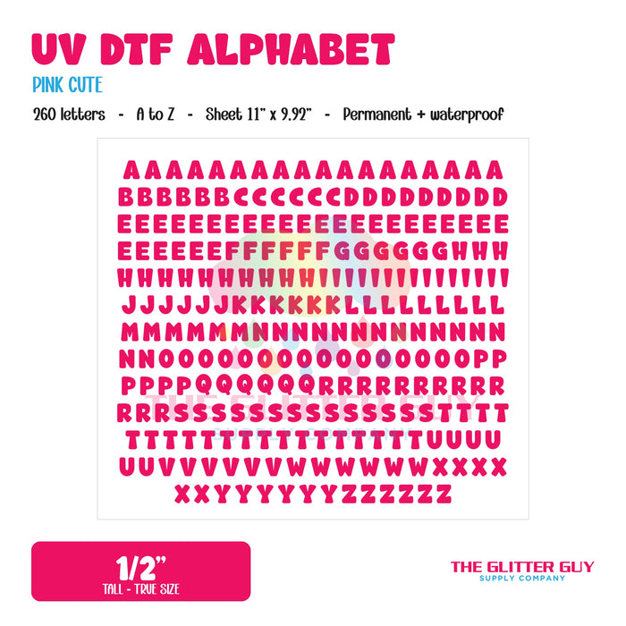 UV DTF Alphabet Letters - Chunky
