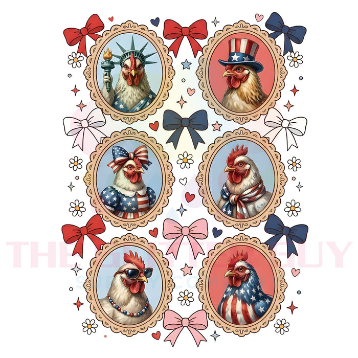 Printed Decal - American Chicken