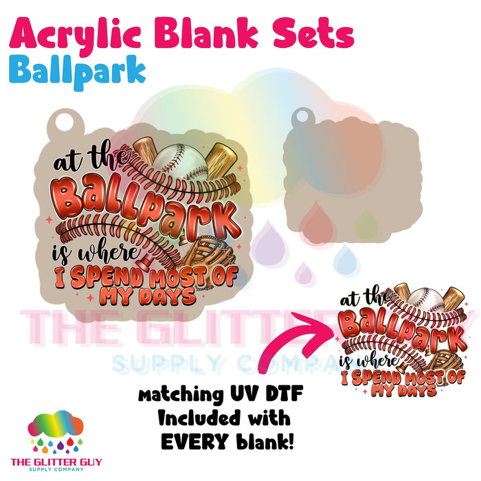 Acrylic Blank & Keychain Kit - At The Ballpark
