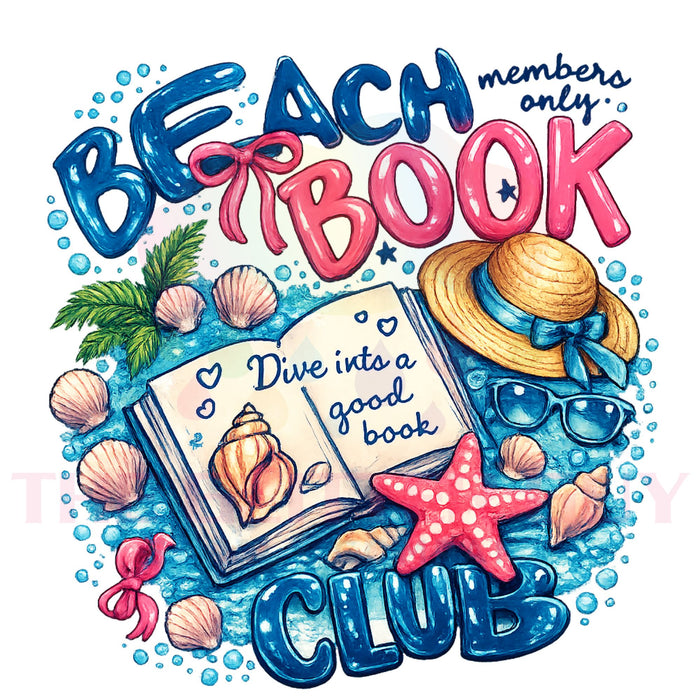 Printed Decal - Beach Book Club