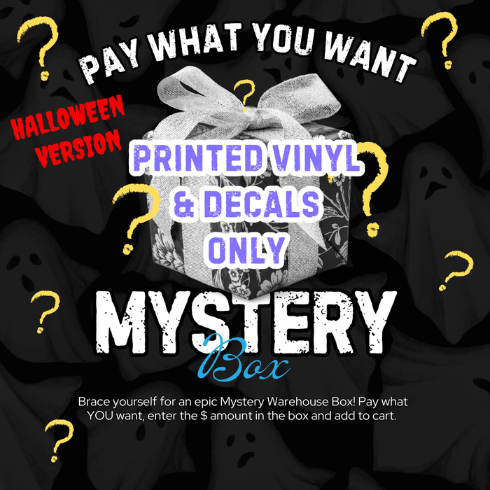 Warehouse Mystery Boxes PRINTED VINYL VERSION Spooky Theme PWYW  - ONLY ITEM IN CART PLEASE - PURCHASE SEPARATE