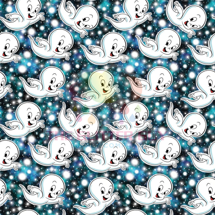Printed Vinyl - Blue Boo Ghosts 213