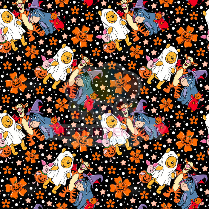 Printed Vinyl - Boo & Pooh Black 324