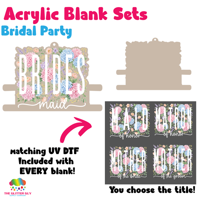 Acrylic Hair Tie Holder Keychain - Bridal Party - Bridesmaid Maid Of Honor Gift