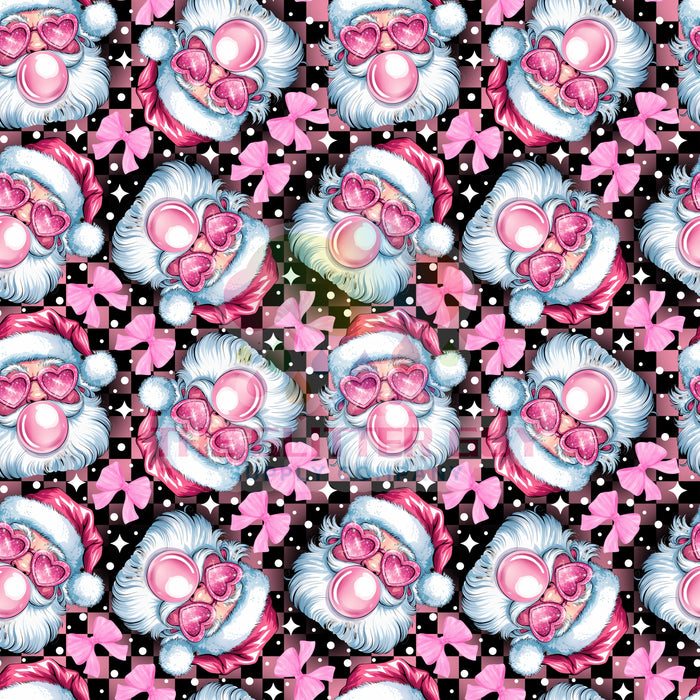 Printed Vinyl - Bubblegum Santa 098