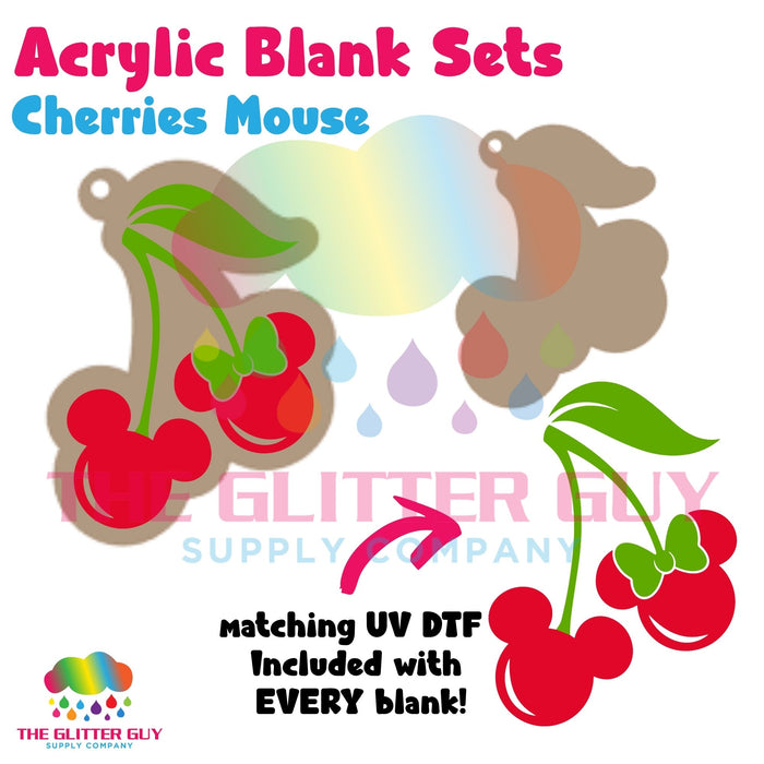 Acrylic Blank & Keychain Kit - Cherry Mice