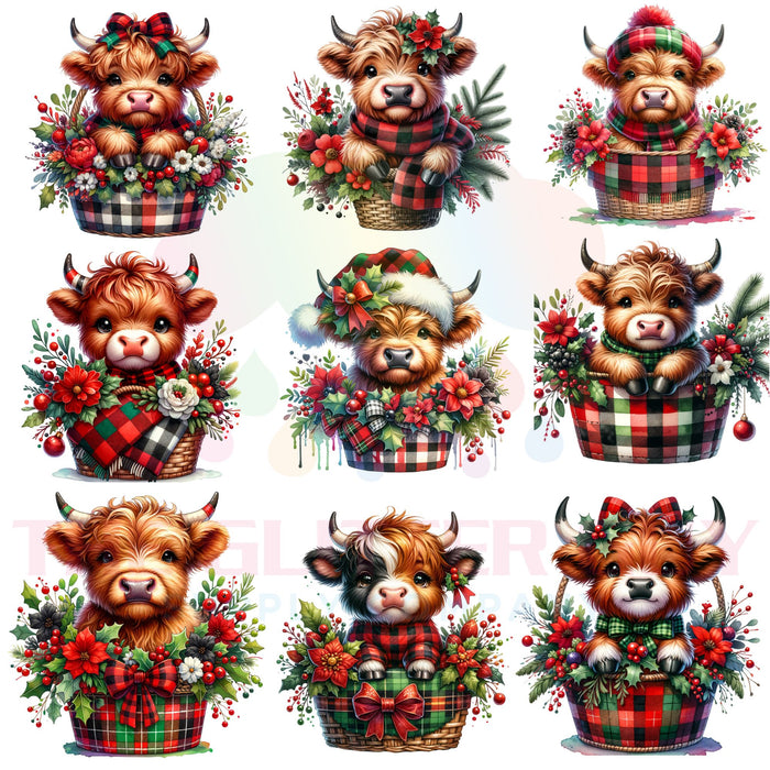 Premade Gang Sheet - Christmas Basket Highlands