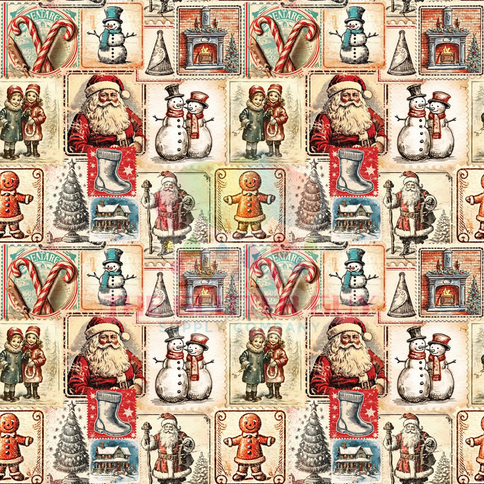 Printed Vinyl - Christmas Stamps 234