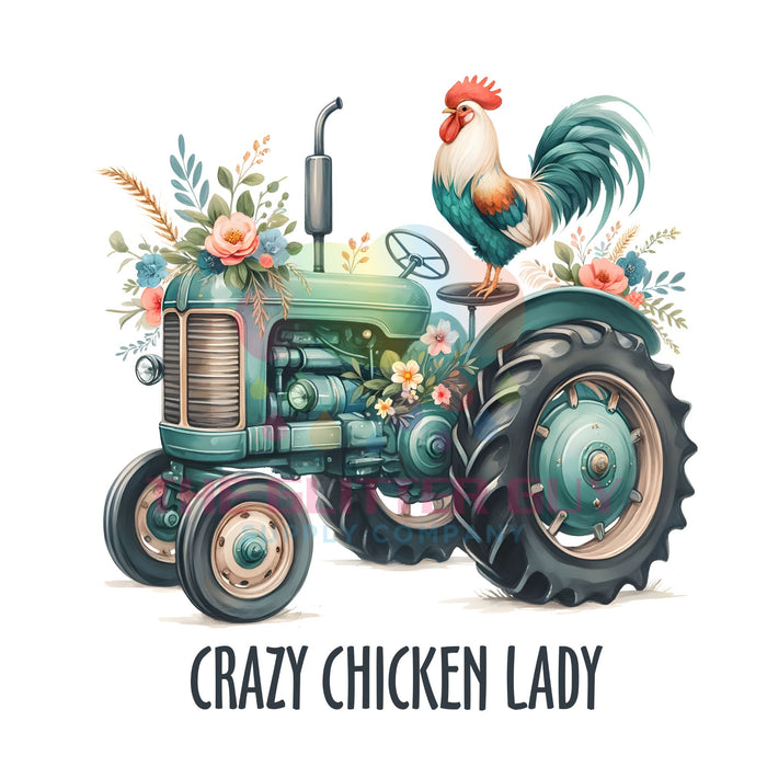Printed Decal - Crazy Chicken Tractor
