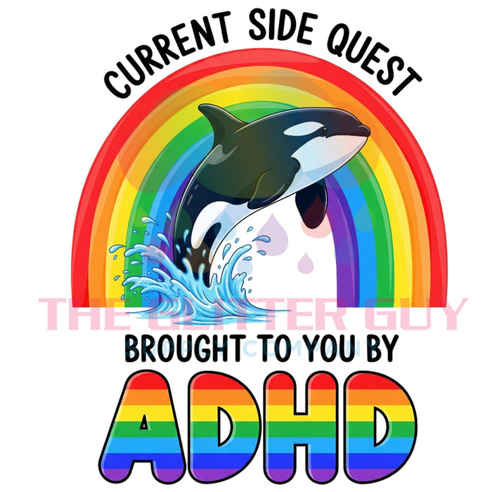 Printed Decal - Current Side Quest ADHD