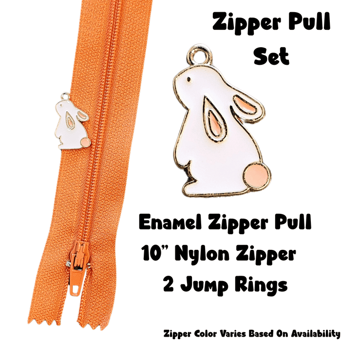 Zipper Pull Nylon Zipper Set - Bunny