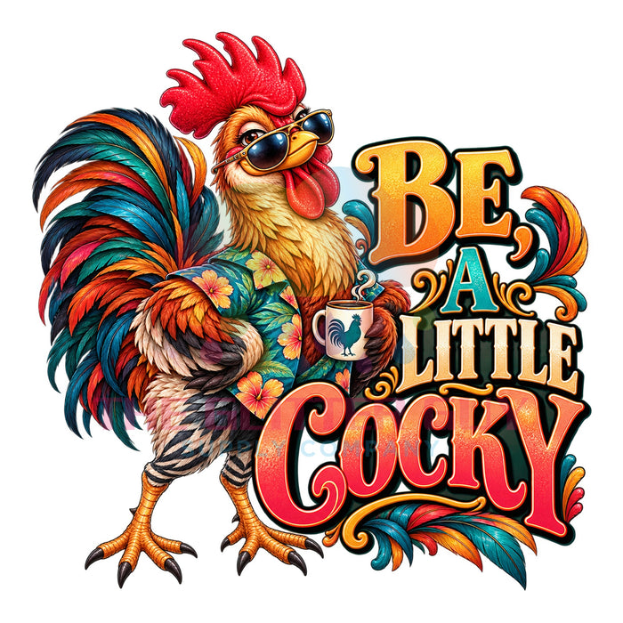 Printed Decal - Be A Little Cocky #002