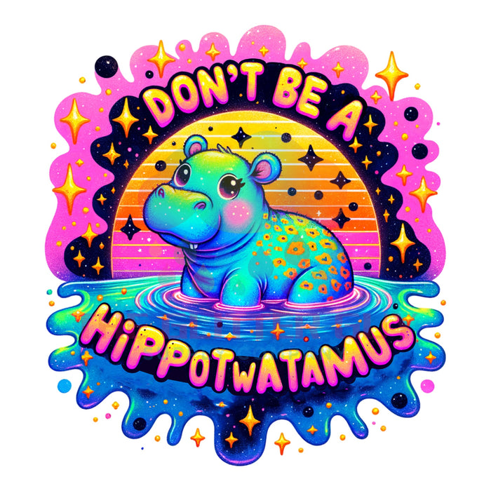 Printed Decal - Don't Be A HippoTwatamus #016