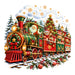 Printed Decal - Christmas Train #055