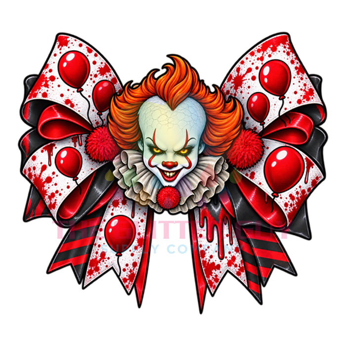 Printed Decal - Clown Bow #066