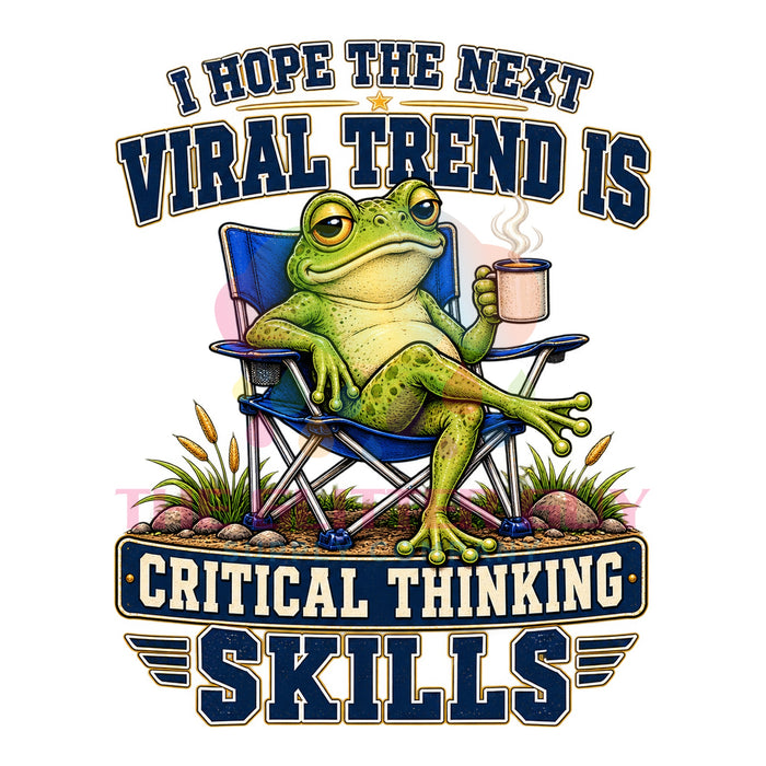 Printed Decal - Critical Thinking Frog #104