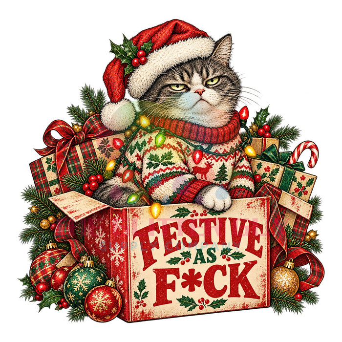 Printed Decal - Festive AF #191