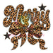Printed Decal - Leopard Merry Bow #302