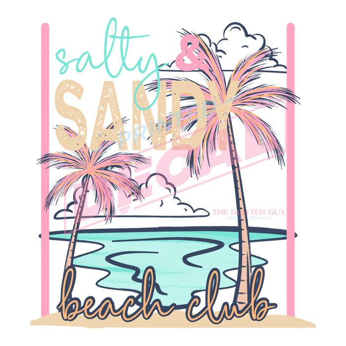 Printed Decal - Salty Sandy #316