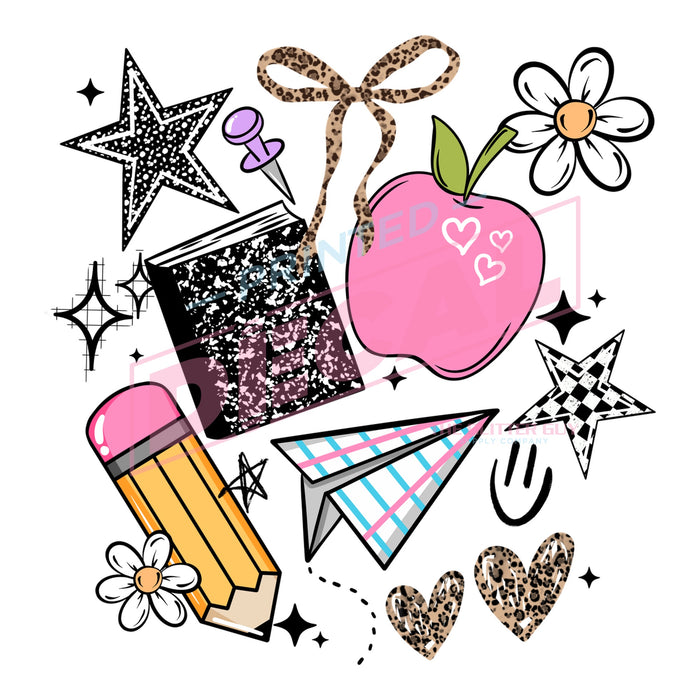 Printed Decal - School Collage #318
