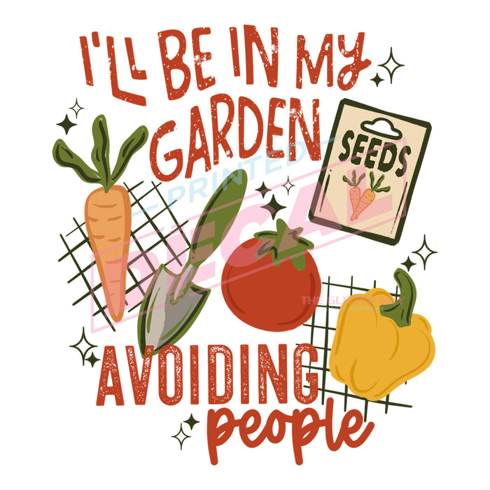 Printed Decal - Garden Avoiding People #393