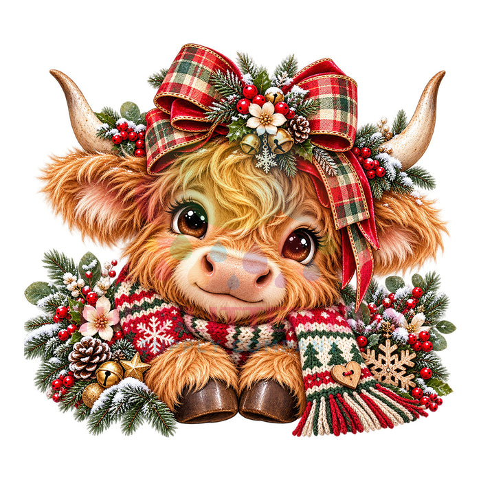 Printed Decal - Plaid Bow Highland #410