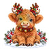 Printed Decal - Reindeer Highland Calf #418