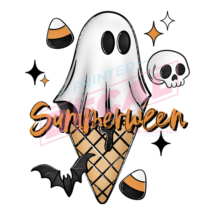 Printed Decal - Summerween Cream #419