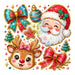 Printed Decal - Santa & Reindeer #424