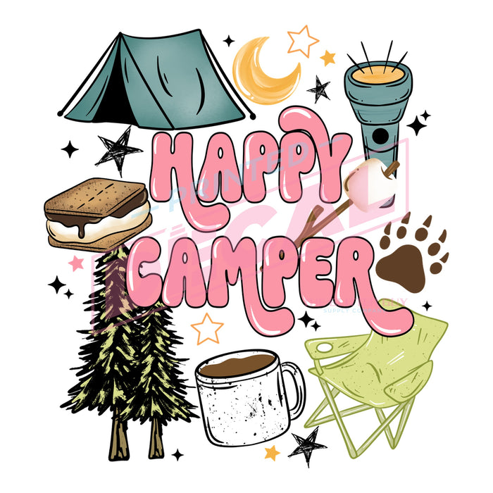 Printed Decal - Happy Camper #424