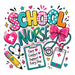 Printed Decal - School Nurse Bow #434