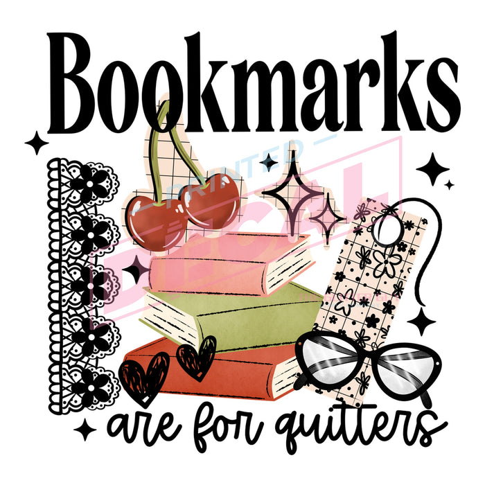 Printed Decal - Bookmarks Quitters #439