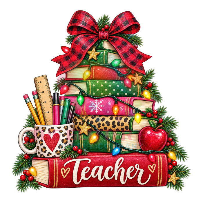 Printed Decal - Teacher Book Tree #445