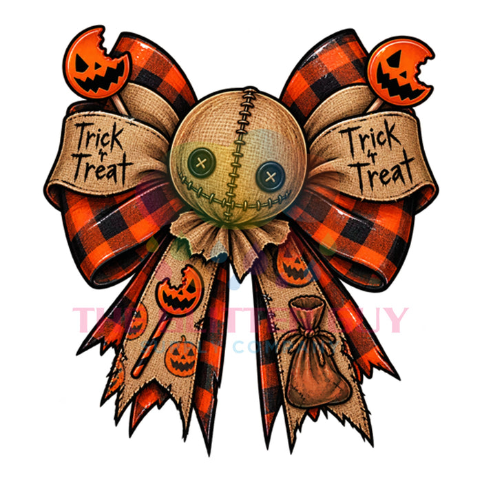 Printed Decal - Trick Or Treat Bow #458
