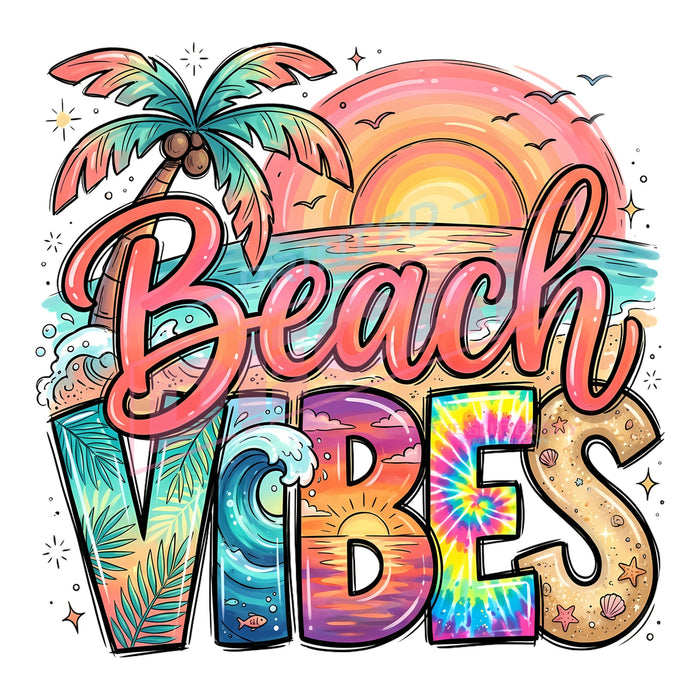 Printed Decal - Beach Vibes #470