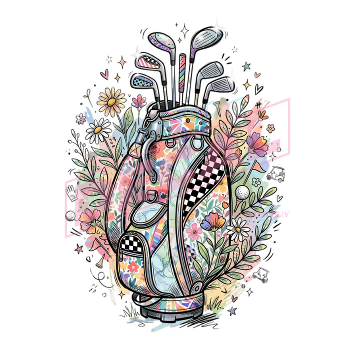 Printed Decal - Golf Florals #471