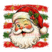 Printed Decal - Winking Santa #472
