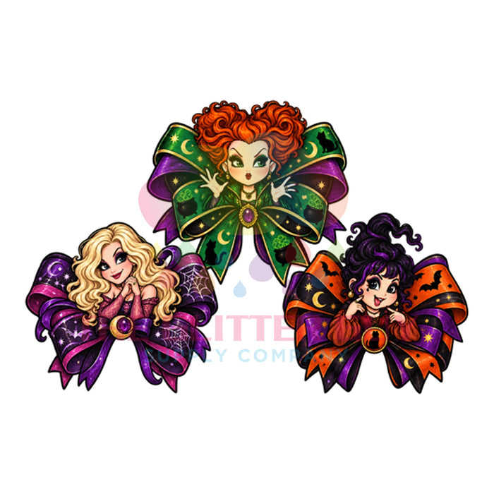 Printed Decal - Witches Bows #473