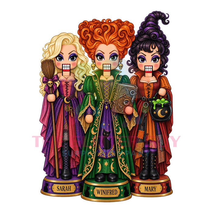 Printed Decal - Witches Nutcrackers #474