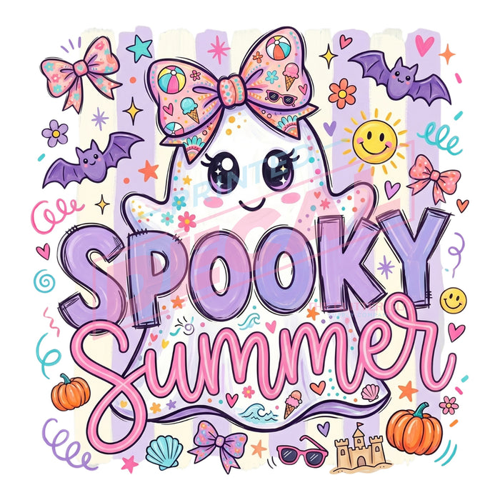 Printed Decal - Spooky Summer Pastel #474