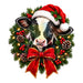 Printed Decal - Wreath Cow #478