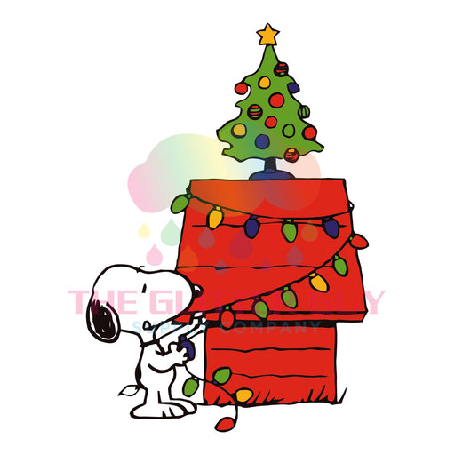 Printed Decal - Beagle Doghouse Tree #481