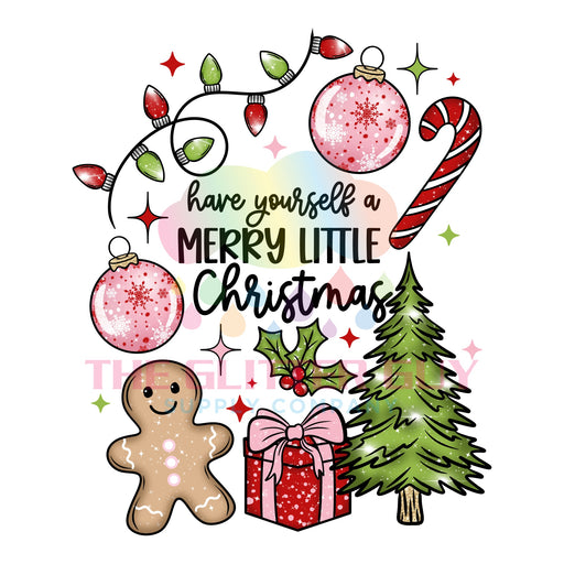 Printed Decal - Merry Little Christmas #492