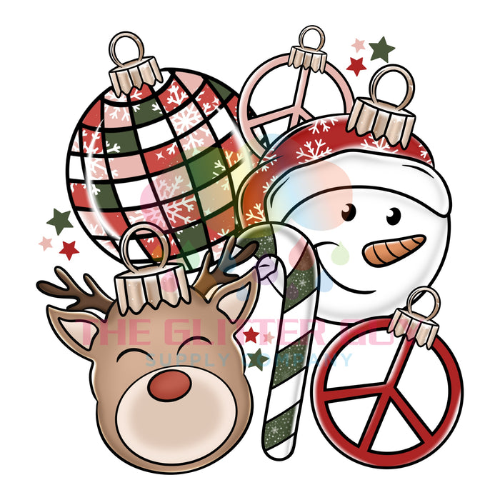 Printed Decal - Retro Christmas Collage #493