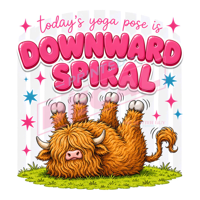Printed Decal - Downward Spiral Yoga #505