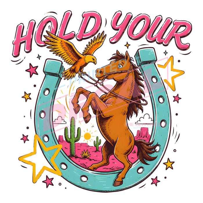 Printed Decal - Hold Your Horses #506