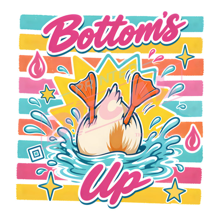 Printed Decal - Bottoms Up #507