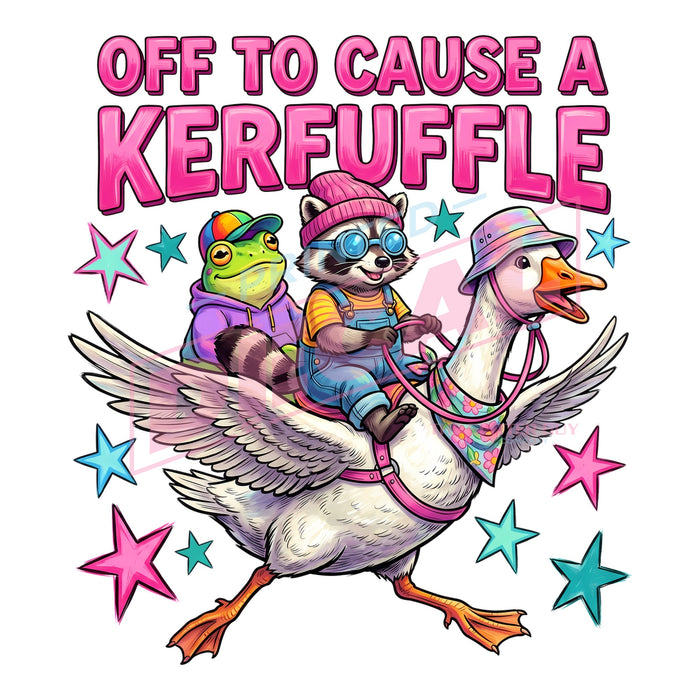 Printed Decal - Off To Cause A Kerfuffle Summer #514