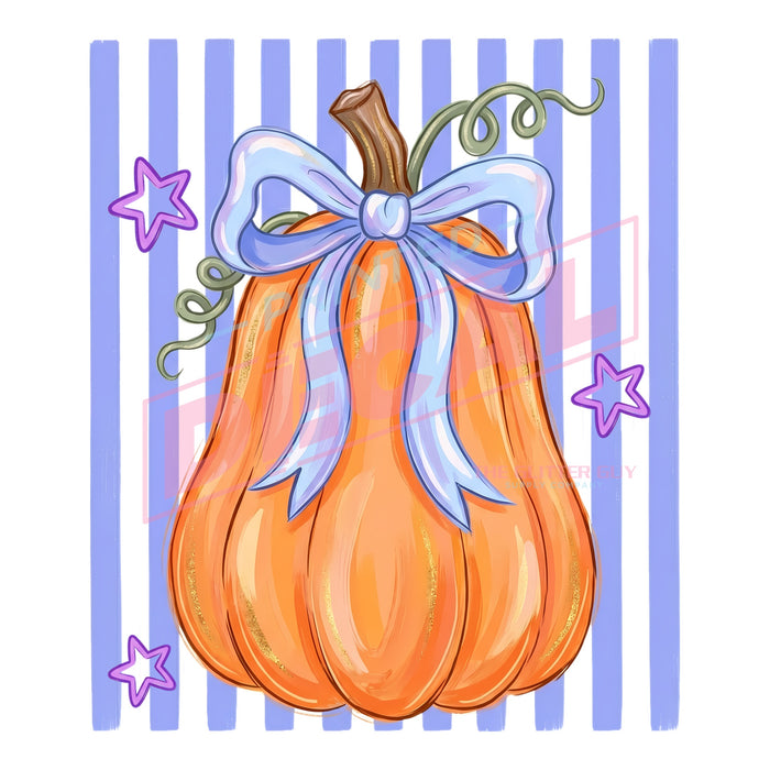 Printed Decal - Preppy Coquette Pumpkin Bow #516